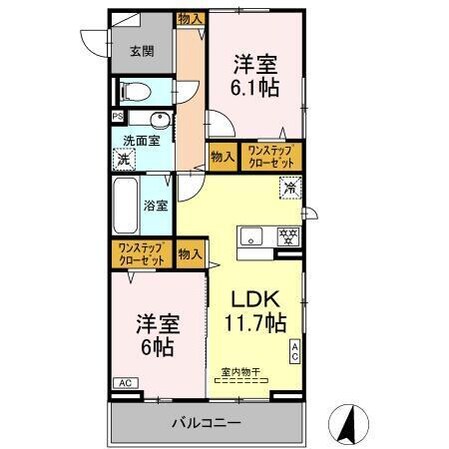 溝の口駅 バス22分  千年住宅前下車：停歩2分 2階の物件間取画像